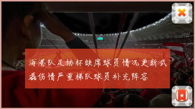 海港队足协杯缺席球员情况更新武磊伤情严重梯队球员补充阵容
